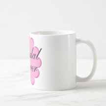 ¡Diseño floral nupcial de la ducha! Tazas De Café