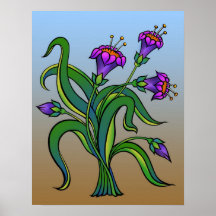 Diseño floral poster