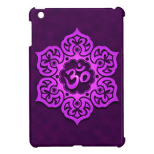 Diseño floral púrpura de Aum