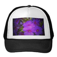 Diseño floral púrpura gorro de camionero