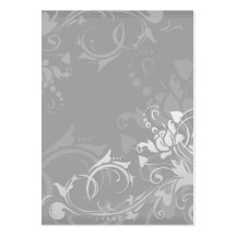 diseño floral swirly moderno greyscale tarjeta de visita