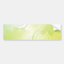 Diseño floral verde suave etiqueta de parachoque