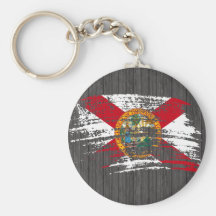 Diseño Floridian fresco de la bandera Llaveros Personalizados