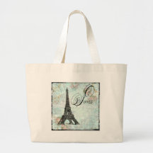 Diseño francés de Eiffel del viaje del La de París Bolsa Lienzo