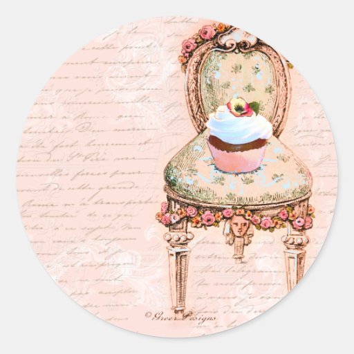 Diseño francés del Victorian de la magdalena de la Etiquetas Redondas