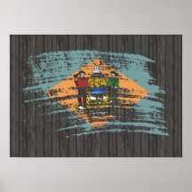 Diseño fresco de la bandera de Delawarean Posters