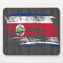 Diseño fresco de la bandera de Rican de la costa Alfombrillas De Ratón