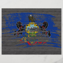 Diseño fresco de la bandera del Pennsylvanian Tarjetas Informativas
