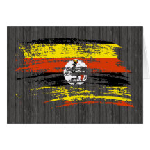 Diseño fresco de la bandera del Ugandan Tarjeta