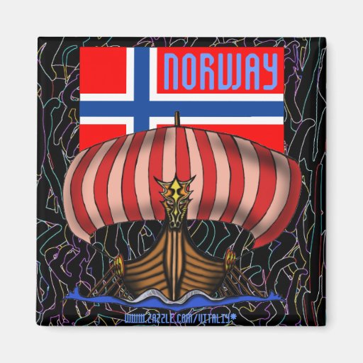 Diseño fresco del imán de la nave de Noruega vikin