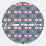 Diseño geométrico azul y rosado de moda pegatinas
