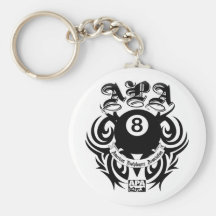 Diseño gótico de la bola de APA 8 Llavero