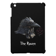 Diseño gótico del pentáculo de Wiccan del cuervo iPad Mini Cobertura