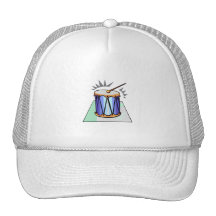 Diseño gráfico de la imagen del tambor de la tensi gorros  