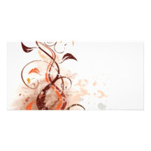 Diseño gráfico floral tarjetas fotográficas 