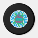 diseño hawaiano de la tortuga imán de frigorifico