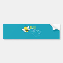 Diseño inspirado libre de la abeja etiqueta de parachoque