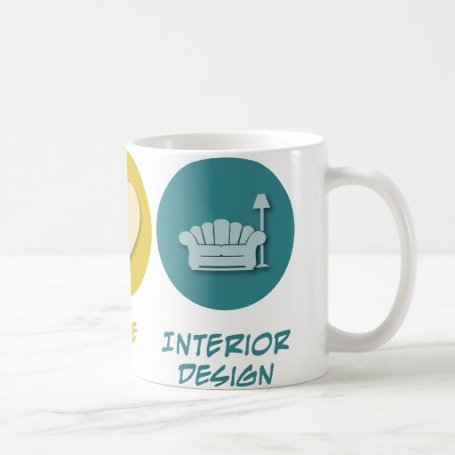 Diseño interior del amor de la paz taza
