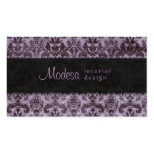 Diseño interior negro púrpura de la tarjeta de vis