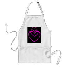 Diseño inusual del negro del día de San Valentín d Delantal