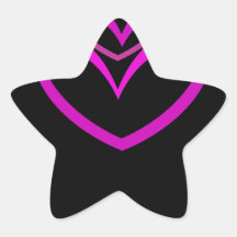 Diseño inusual del negro del día de San Valentín d Calcomanías Forma De Estrella