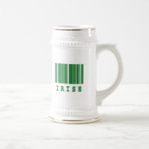 diseño irlandés del código de barras taza