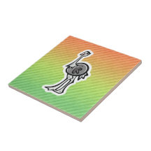 Diseño lindo de la avestruz azulejo ceramica