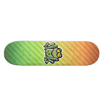 Diseño lindo de la rana monopatín