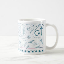 ¡Diseño lindo de los bosquejos de la mano! Taza