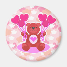 diseño lindo del oso de peluche de la tarjeta del  imanes para frigoríficos