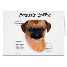 Diseño (liso) de la historia de Bruselas Griffon Felicitación