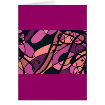 Diseño magenta del remolino del extracto del meloc felicitaciones
