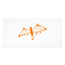 Diseño maravilloso de Halloween del palo anaranjad Tarjeta Con Foto Personalizada