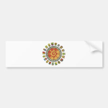 Diseño maya del calendario etiqueta de parachoque