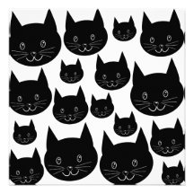 Diseño monocromático del gato anuncio