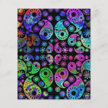 Diseño multicolor de Paisley Tarjetones