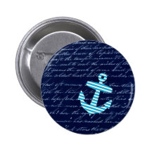 Diseño náutico de la escritura del ancla de la ray pin