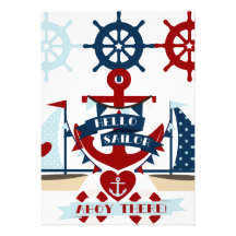 Diseño náutico del barco de vela del ancla del mar comunicado personal  