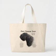 Diseño negro de la historia de Terrier del ruso Bolsa