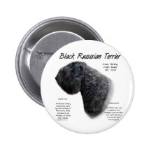 Diseño negro de la historia de Terrier del ruso Pin
