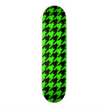 Diseño negro verde fresco Houndstooth enrrollado i Monopatines Personalizados