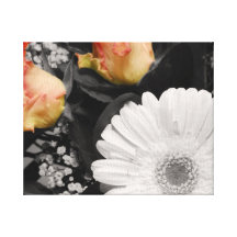 Diseño neutral de flor impresiones en lona