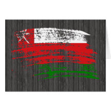 Diseño omaní fresco de la bandera tarjetón
