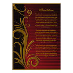 Diseño ornamental elegante invitación personalizada