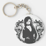 Diseño oscuro de los artes de Bellatrix Lestrange Llavero
