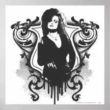 Diseño oscuro de los artes de Bellatrix Lestrange Impresiones