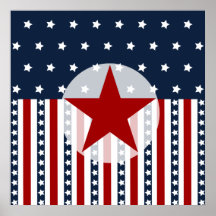 Diseño patriótico de la bandera americana de las b poster