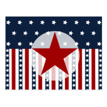 Diseño patriótico de la bandera americana de las b postales