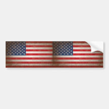 Diseño patriótico de la bandera americana del esti pegatina de parachoque