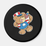 diseño patriótico lindo del oso de peluche de los  imanes para frigoríficos